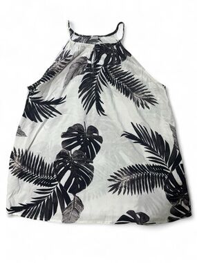 Old Navy Black & White Printed Halter Tank